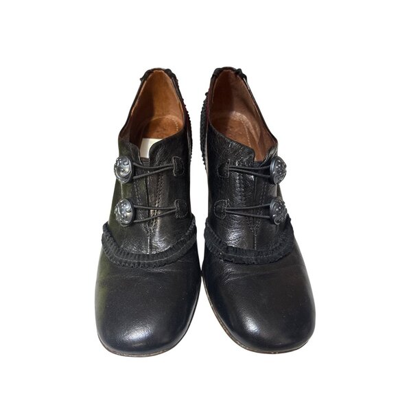 Naya Emily Black Leather Witchy‎ High-Heeled Shoes Size 7 - Picture 2 of 8